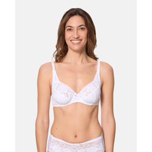 Sujetador con aros de encaje reciclado y microfibra