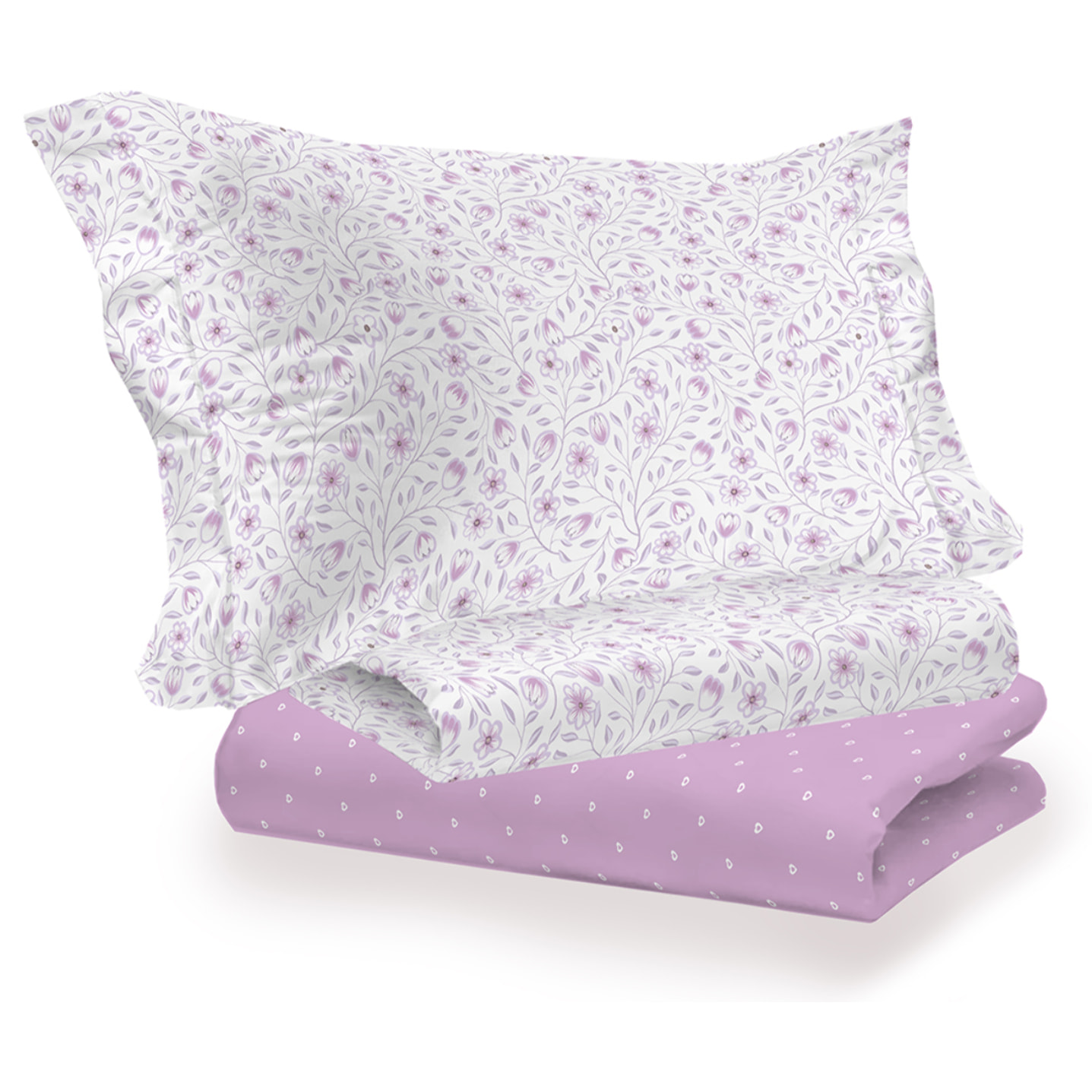 Completo letto melody rosa in cotone 100% cotone