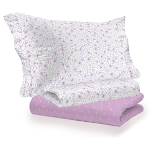 Completo letto melody rosa in cotone 100% cotone
