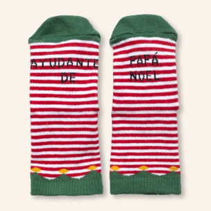 Mini Calcetines "Ayudante de Papá Noel" Guirnalda