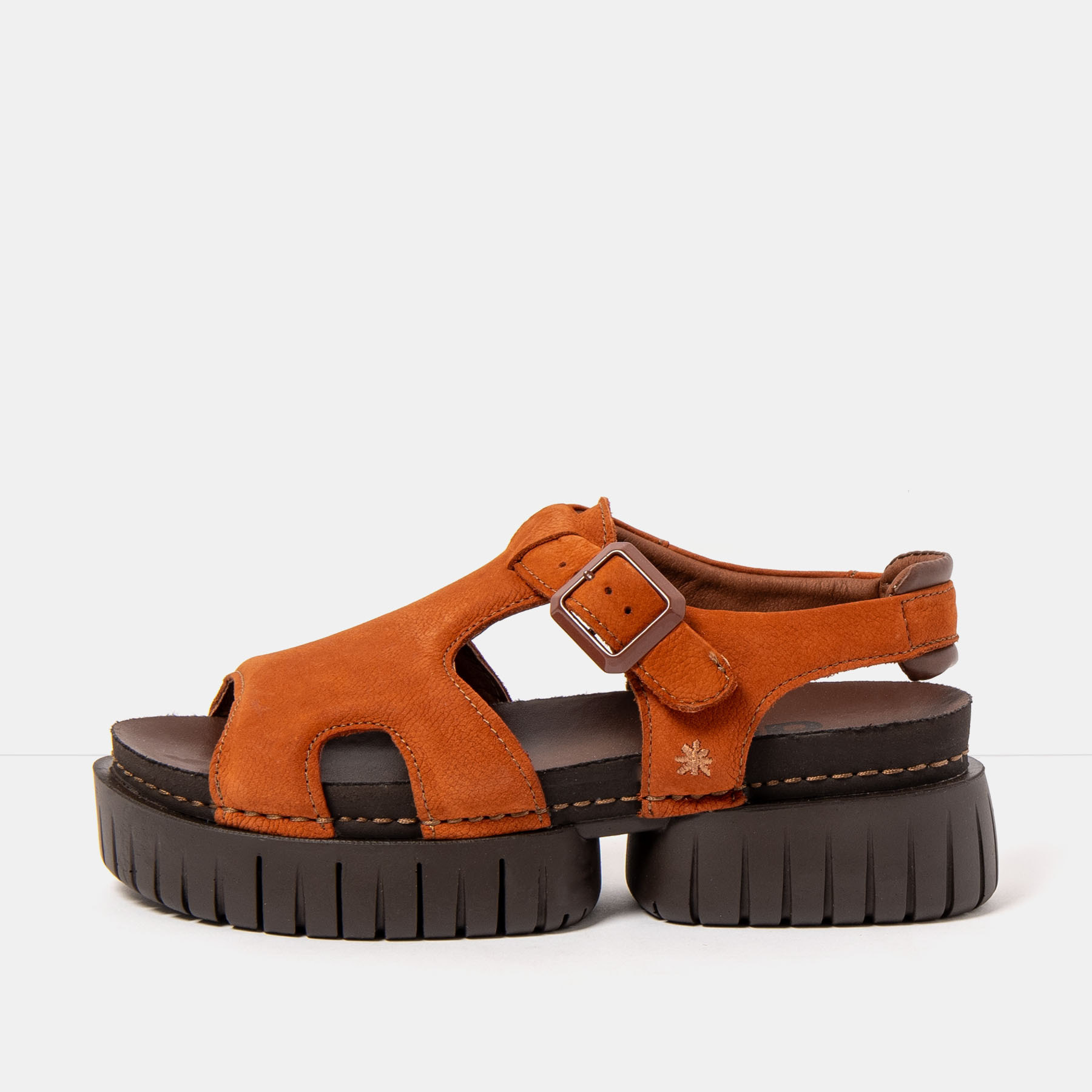 Sandalias 1882 NOBUCK DARK ORANGE-BROWN/ MADEIRA color Dark orange-brown