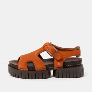 Sandalias 1882 NOBUCK DARK ORANGE-BROWN/ MADEIRA color Dark orange-brown