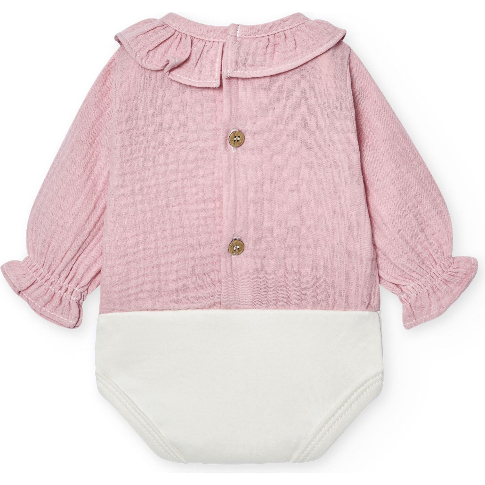 Body bebé manga larga cuello bambula