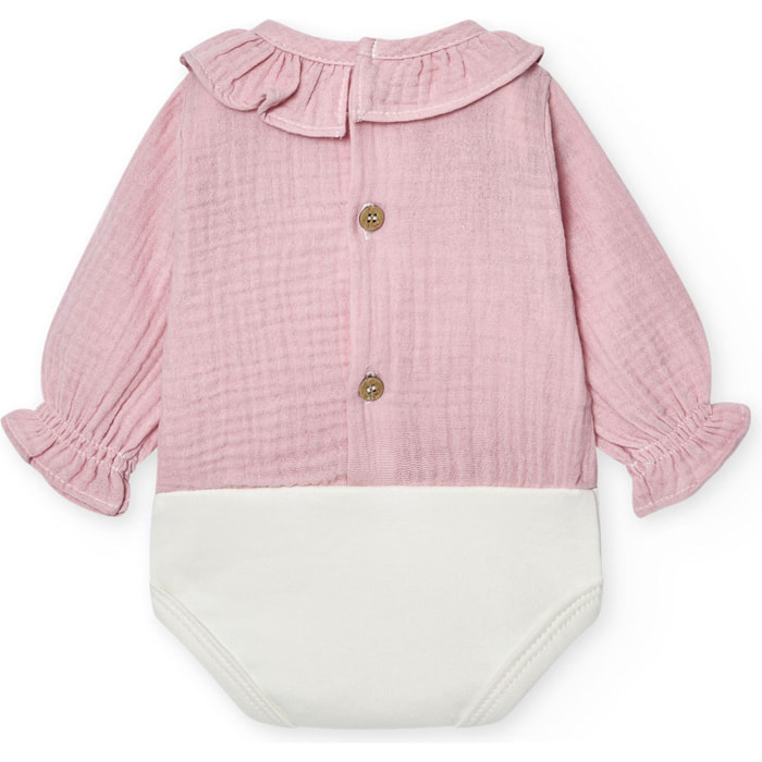 Body bebé manga larga cuello bambula
