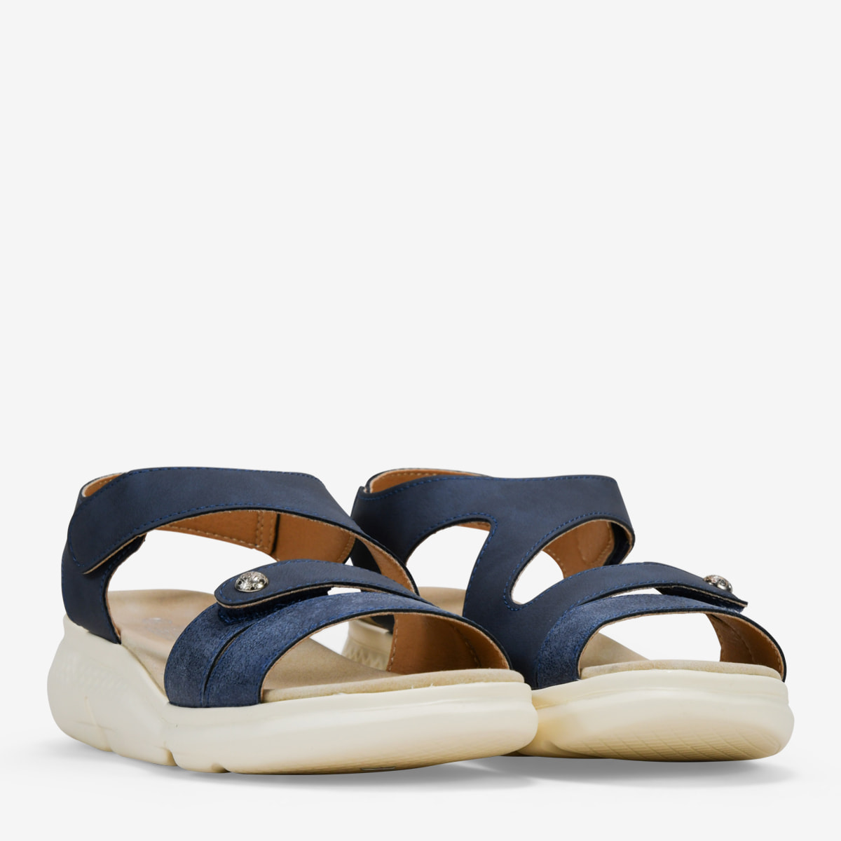 Sandalias deportivas azules con cierre de velcro