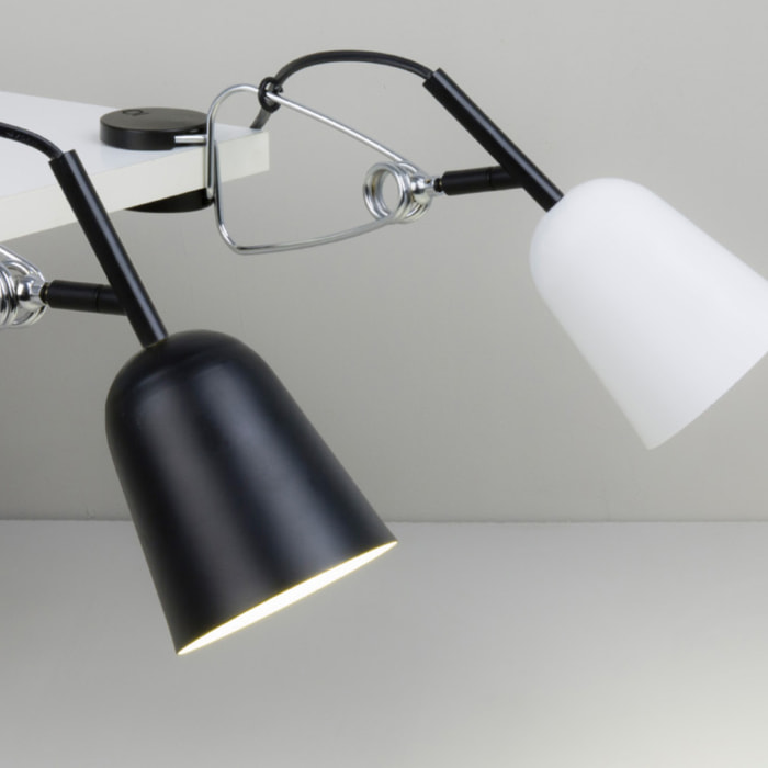 STUDIO Lampe avec pince noire et crème