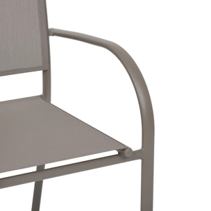 Fauteuil de jardin Piazza empilable noisette