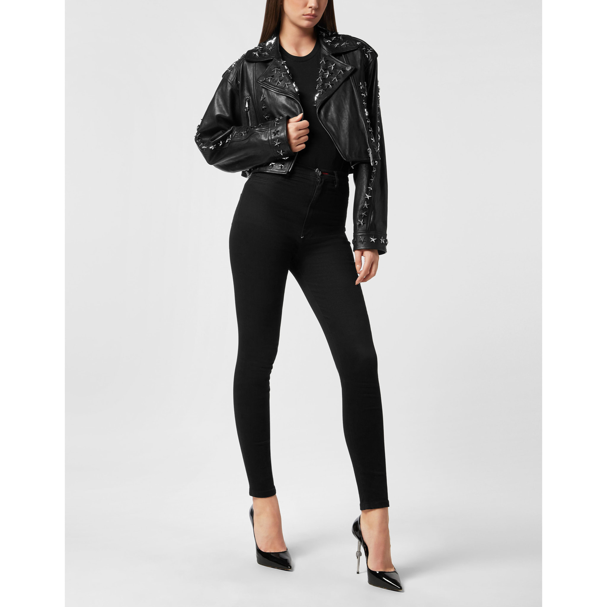 PHILIPP PLEIN Leather Biker
