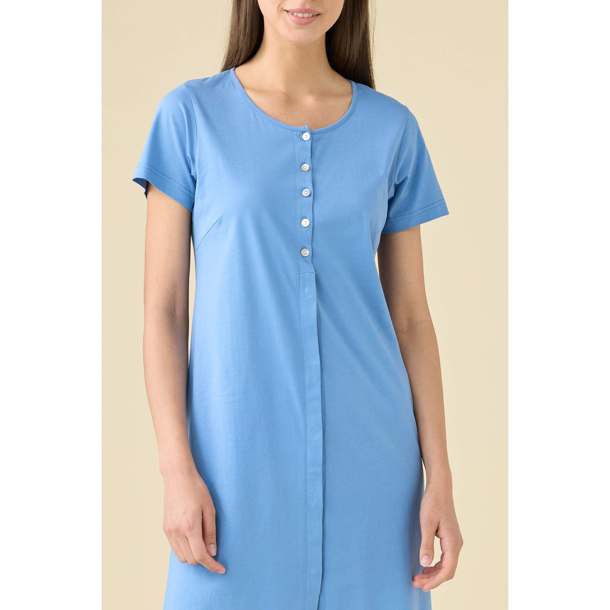 Camicia da notte donna estiva in cotone articolo essential. Noidinotte