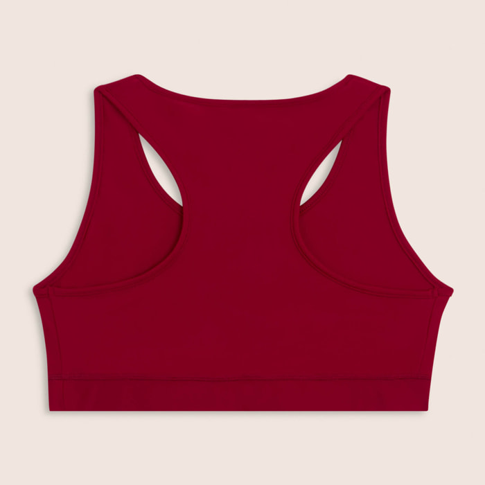 Top sportivo con retro vogatore elasticizzato