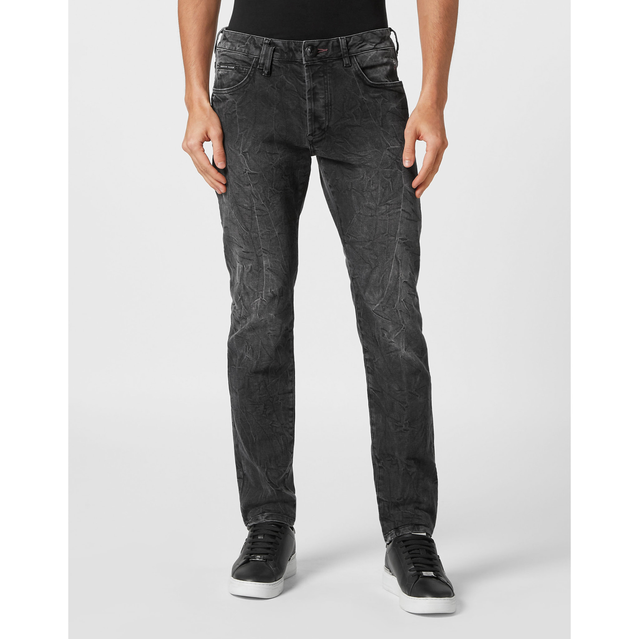 PHILIPP PLEIN Vaqueros de corte recto SKULL