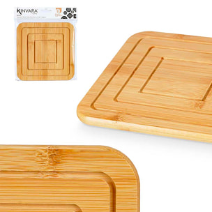 Tappeto quadrato in bambù.