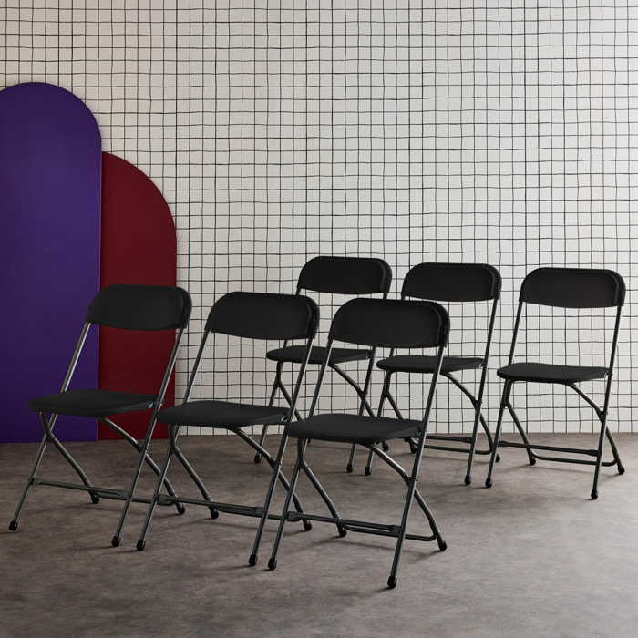 Chaise de réception pliante acier (lot de 6) CHAISES FIESTA X6