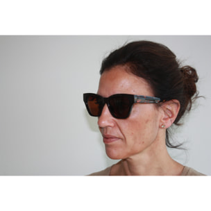 Gafas de sol OCEAN ORLEANS - Frente marrón brillante con patillas care / Marrón