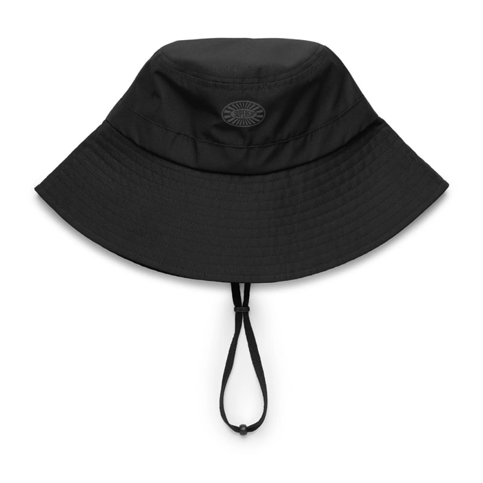 Cappelli Superga Uomo Donna Nero Bucket Hat Raggiera Logo