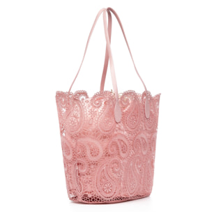 Desio Bolso Shopper Mujer. Tejido Poliester Crochet