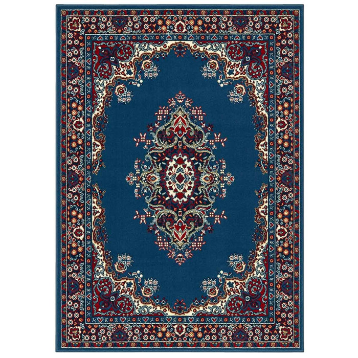 Tappeto Soggiorno Salotto Motivo Persiano Azzurro