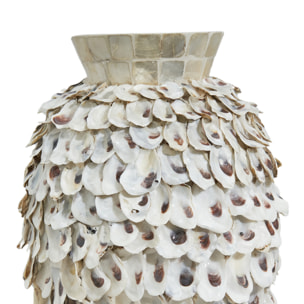Vaso in bamboo e conchiglie Riviera