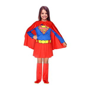 Costume Completo Supergirl Bambina Prodotto Originale Dc Comics