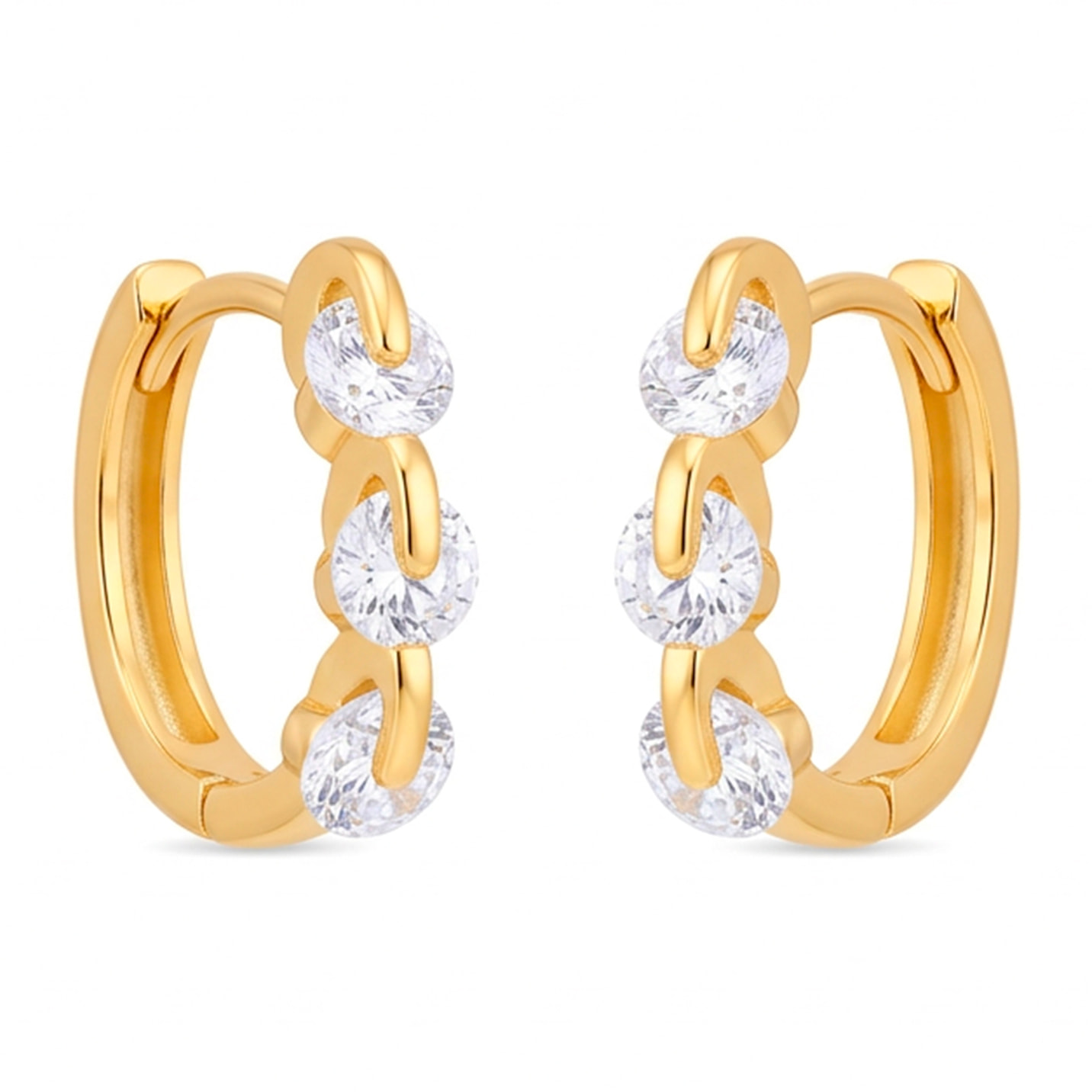 Pendientes Nili acabado oro amarillo 18k