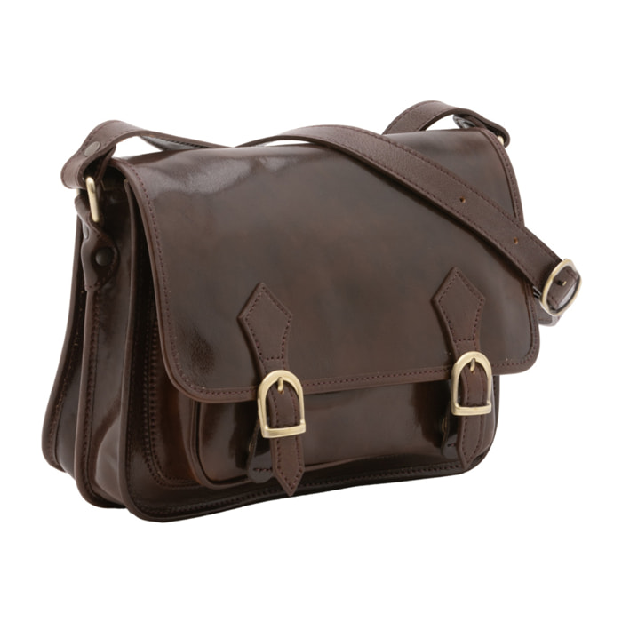 Borsa a tracolla  da donna In Vera pelle Made in Italy 27,5x22x12 cm