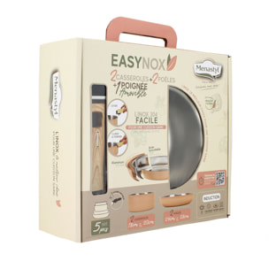 Batterie de cuisine 5 pièces en acier inoxydable - tous feux EASYNOX