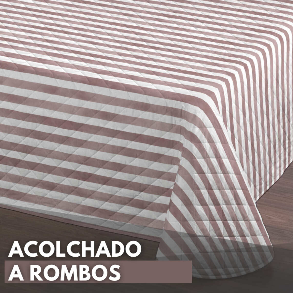Colcha Bouti Estampada - Reversible - 100% Poliéster - Microfibra - 70 gr/m² - Balanced Line Pink