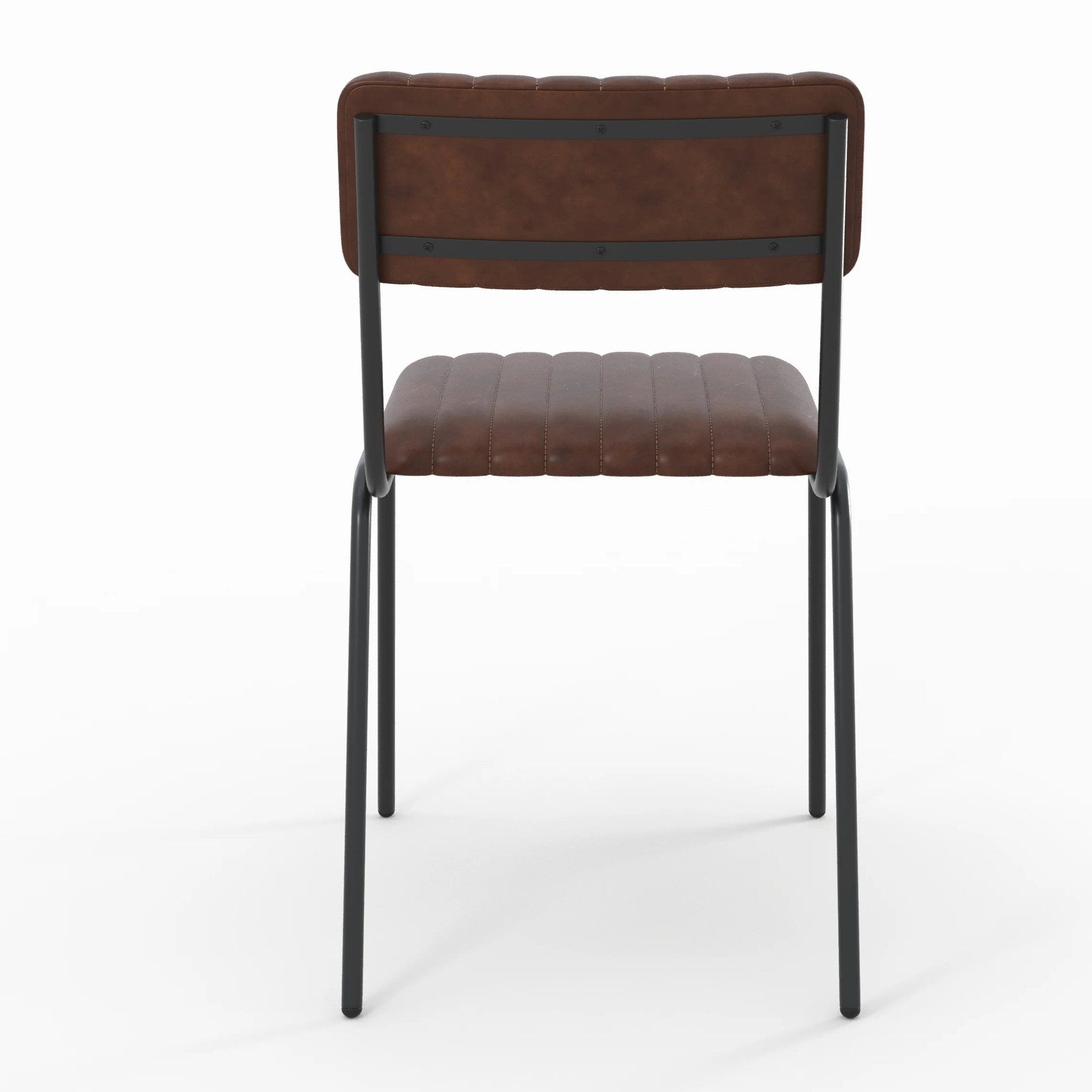 Lot de 2 chaises en cuir de buffle marron - Arsène