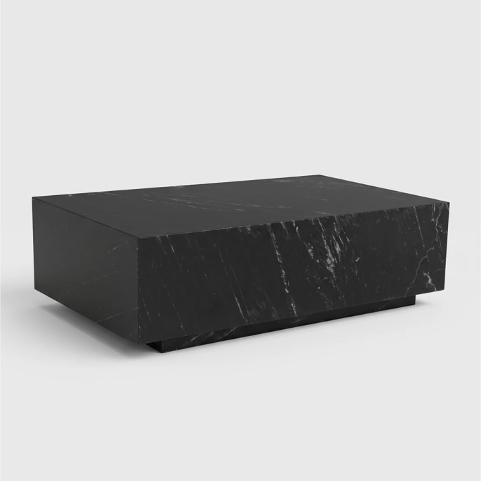 Table basse rectangulaire en marbre noir - Izaé