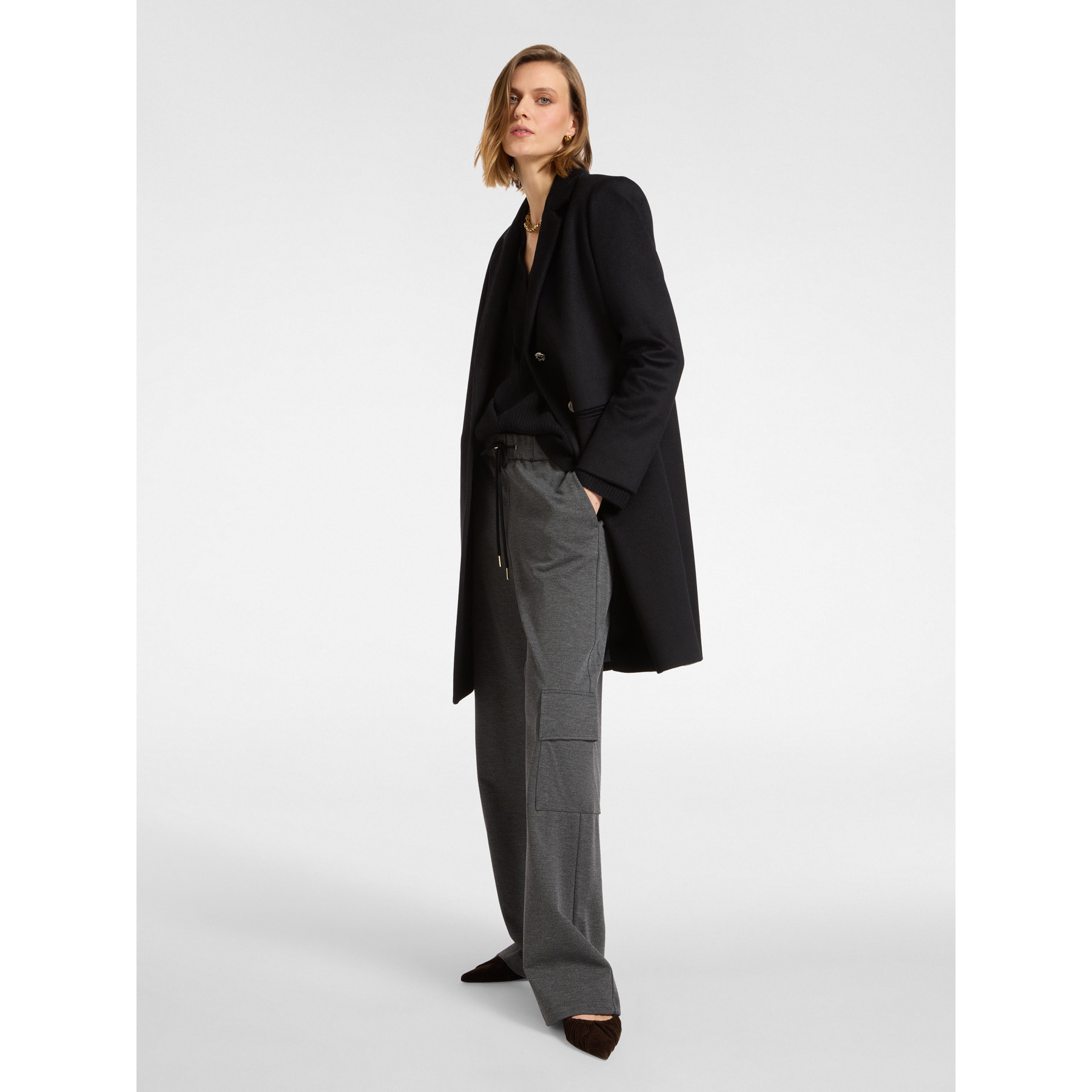 Elena Mirò - Cappotto in lana - Nero