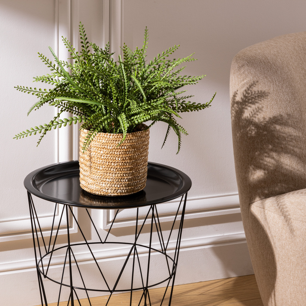 Fougère artificielle en pot "Clemy" vert H45cm
