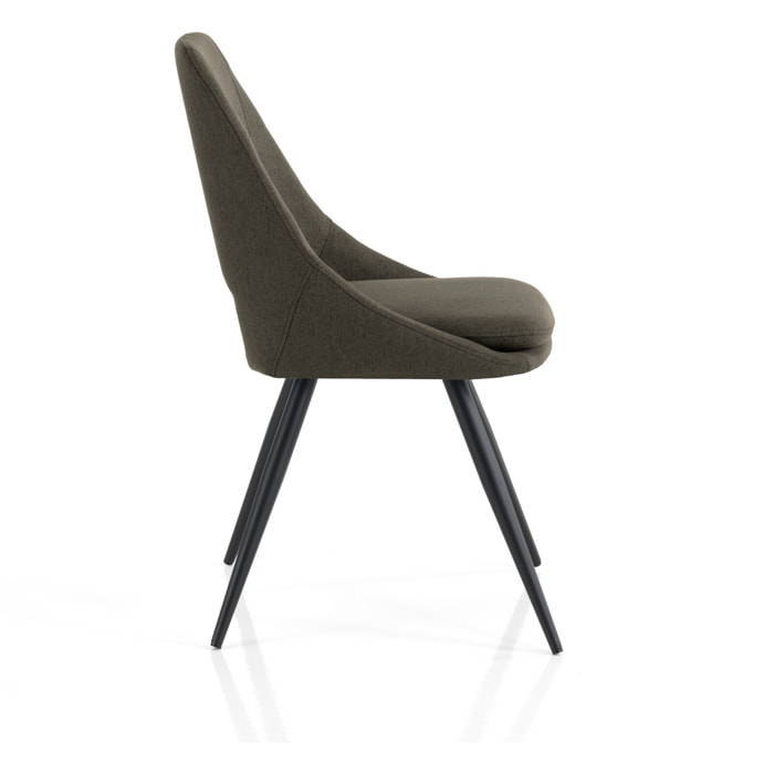 Oresteluchetta Set 2 Sedie ALBA DARK GREY