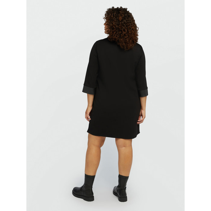 Fiorella Rubino - Minivestido de viscosa LENZING™ ECOVERO™ - Negro