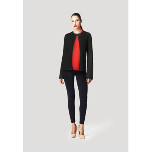 Sheer Opaque Knit Cardigan SHEER OPAQUE KNIT CARDIGAN