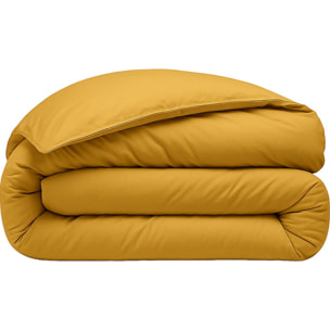 Housse De Couette 100% Percale De Coton Lavé Safran