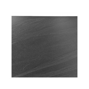 Table haute 140 x 70 cm en céramique gris anthracite marbré - TREIVE