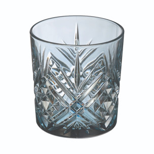 4 verres à eau bleus 30 cl