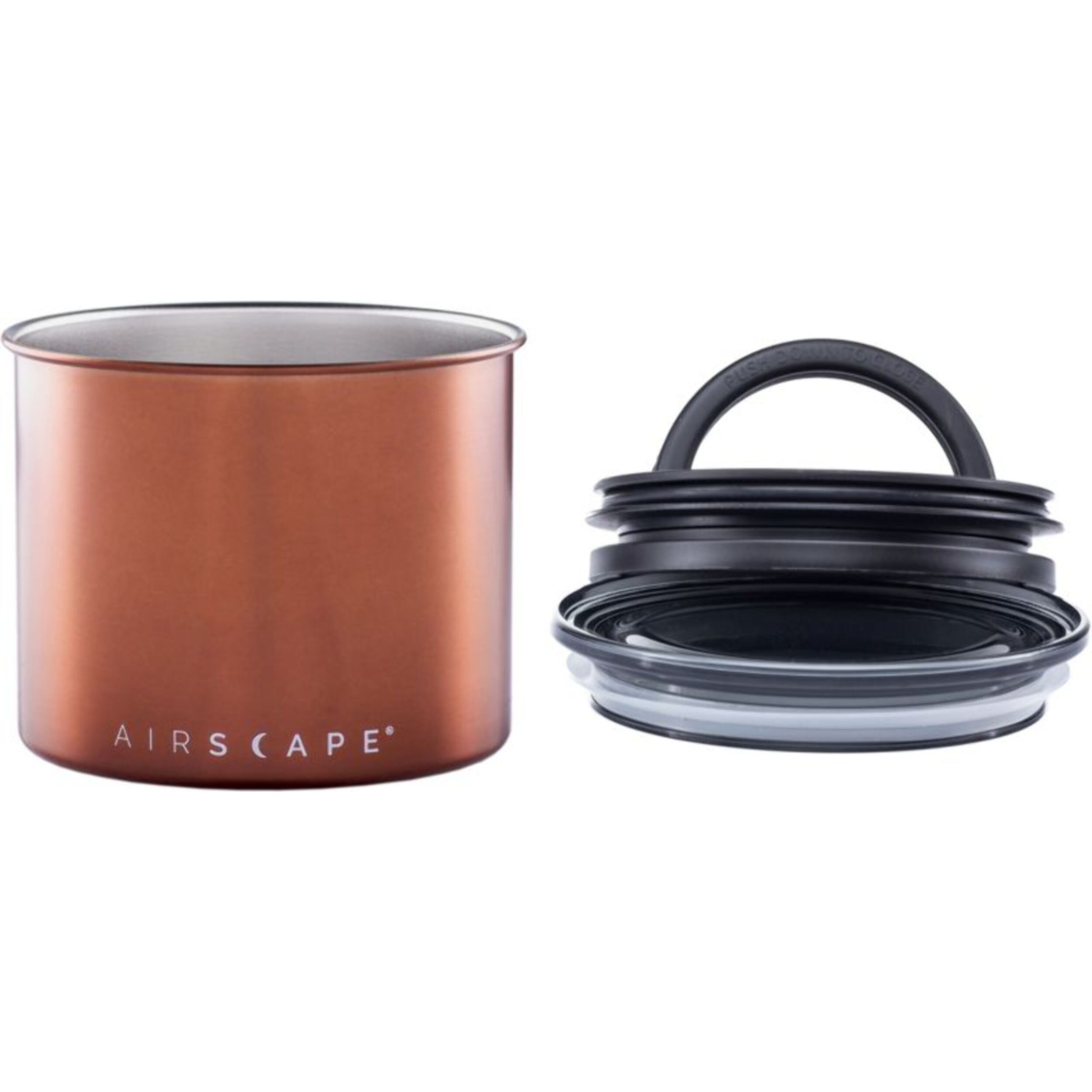 Boite à café AIRSCAPE métal 250gr Cuivre brossé