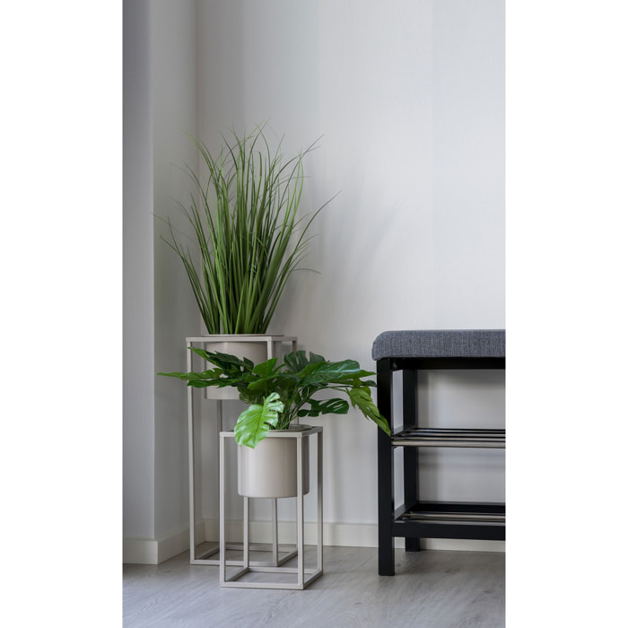Erba poa artificiale verde H 68 cm
