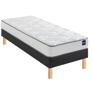 Ensemble BASICLY 1 place | Matelas H 19cm avec sommier ferme |confort très ferme