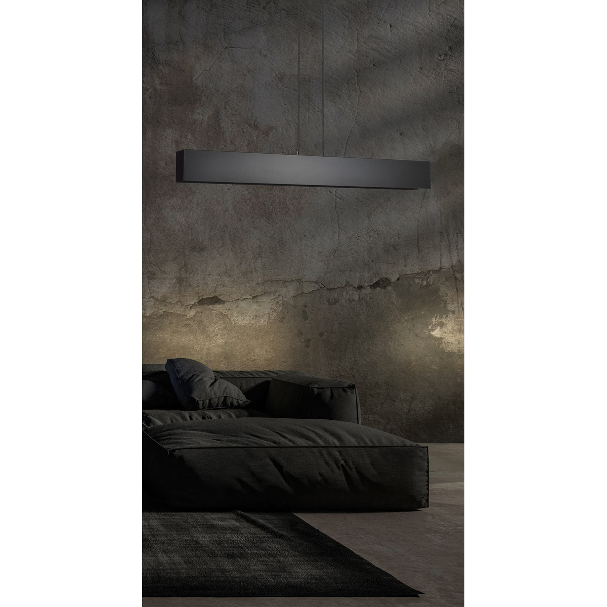 Lampada a sospensione Gentor in acciaio nero opaco