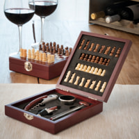 Set di accessori da vino e scacchi - 37 pezzi - 15 x 5 x 17 cm