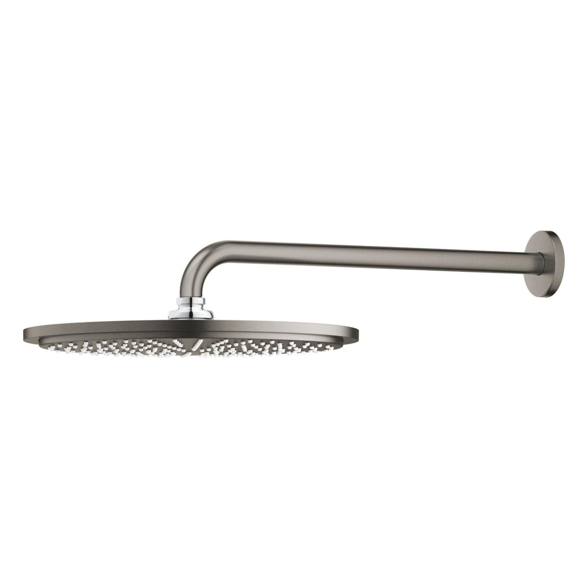 Ensemble douche de tête et bras 380 mm, 1 jet - Hard Graphite brossé