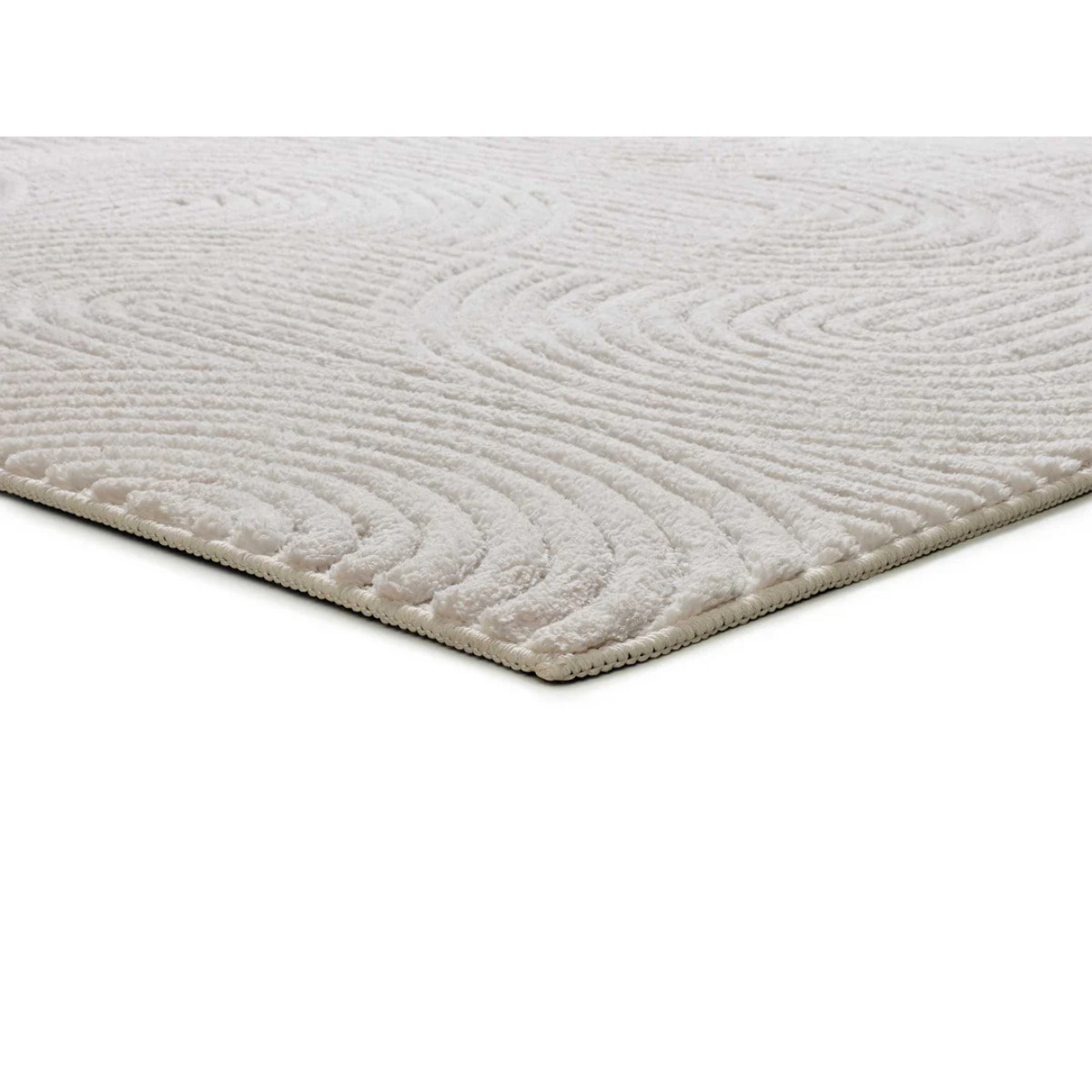 Alfombra lavable con relieve en color blanco Estilo, varias medidas disponibles