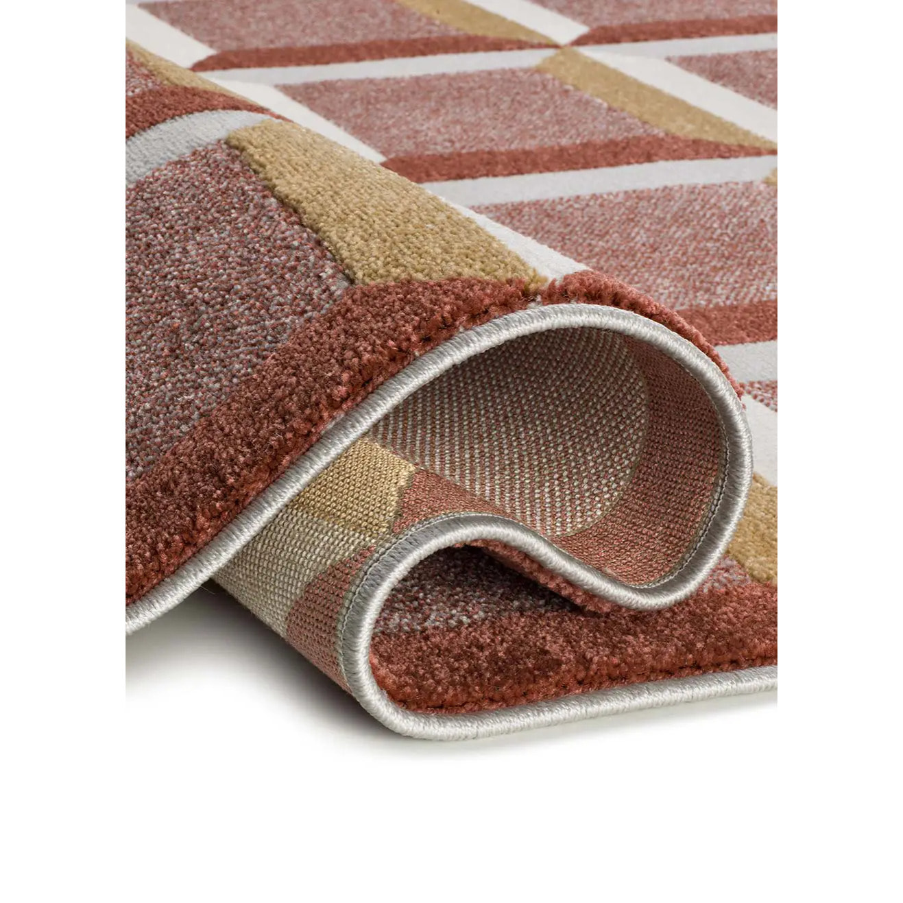 AMARA Alfombra geométrica con relieve caldera, varias medidas disponibles.