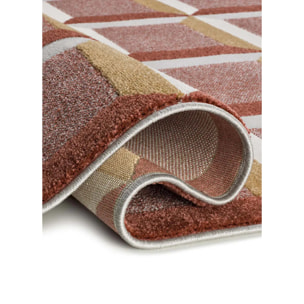 AMARA Alfombra geométrica con relieve caldera, varias medidas disponibles.