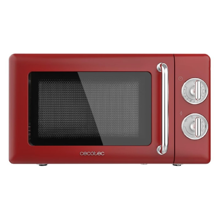 Cecotec Micro-ondes de 20 L avec grill ProClean 3110 Retro Red