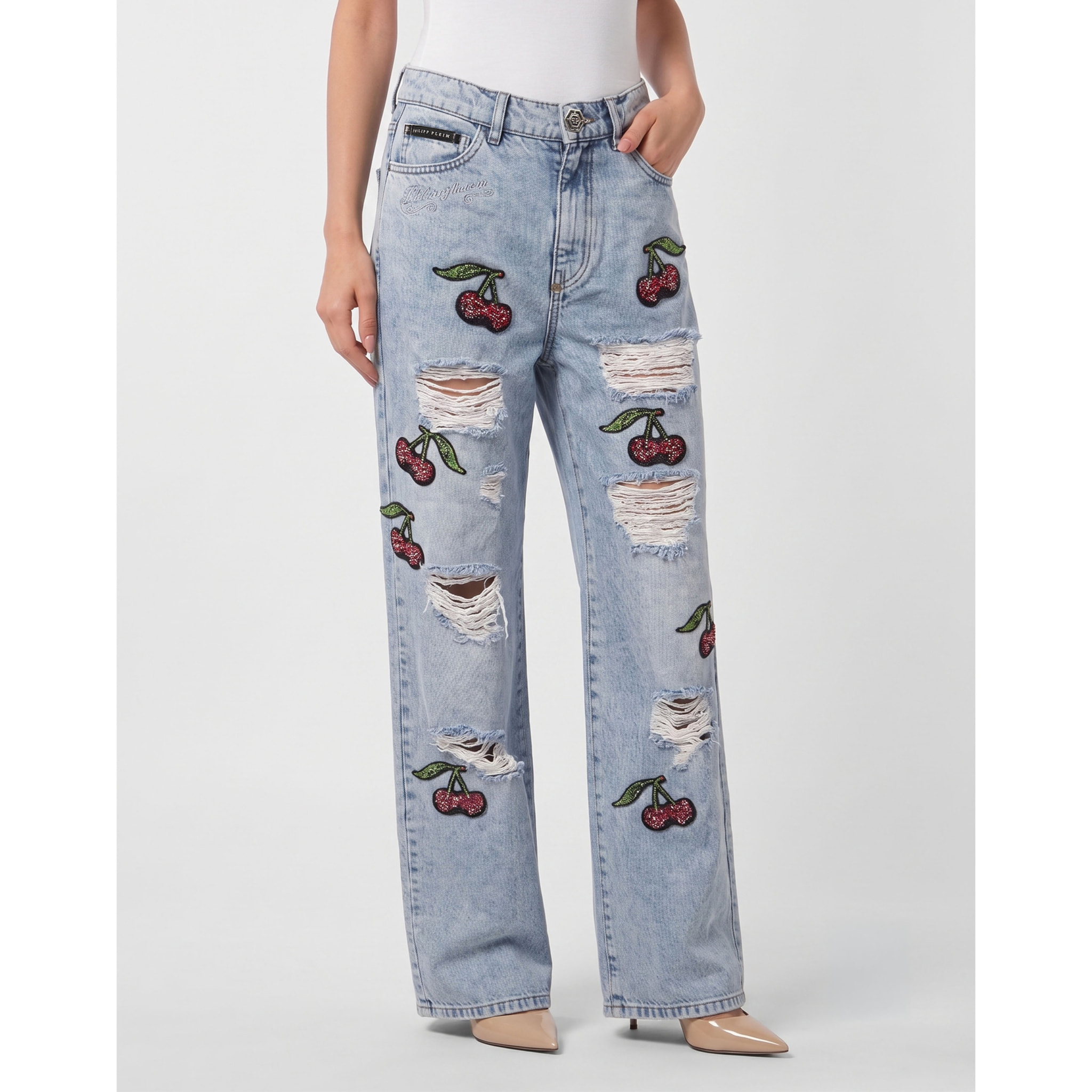 PHILIPP PLEIN Vaqueros de corte skater