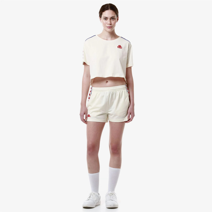 Kappa - Pantaloni Corti Donna Bianco - 222 Banda Ladytread