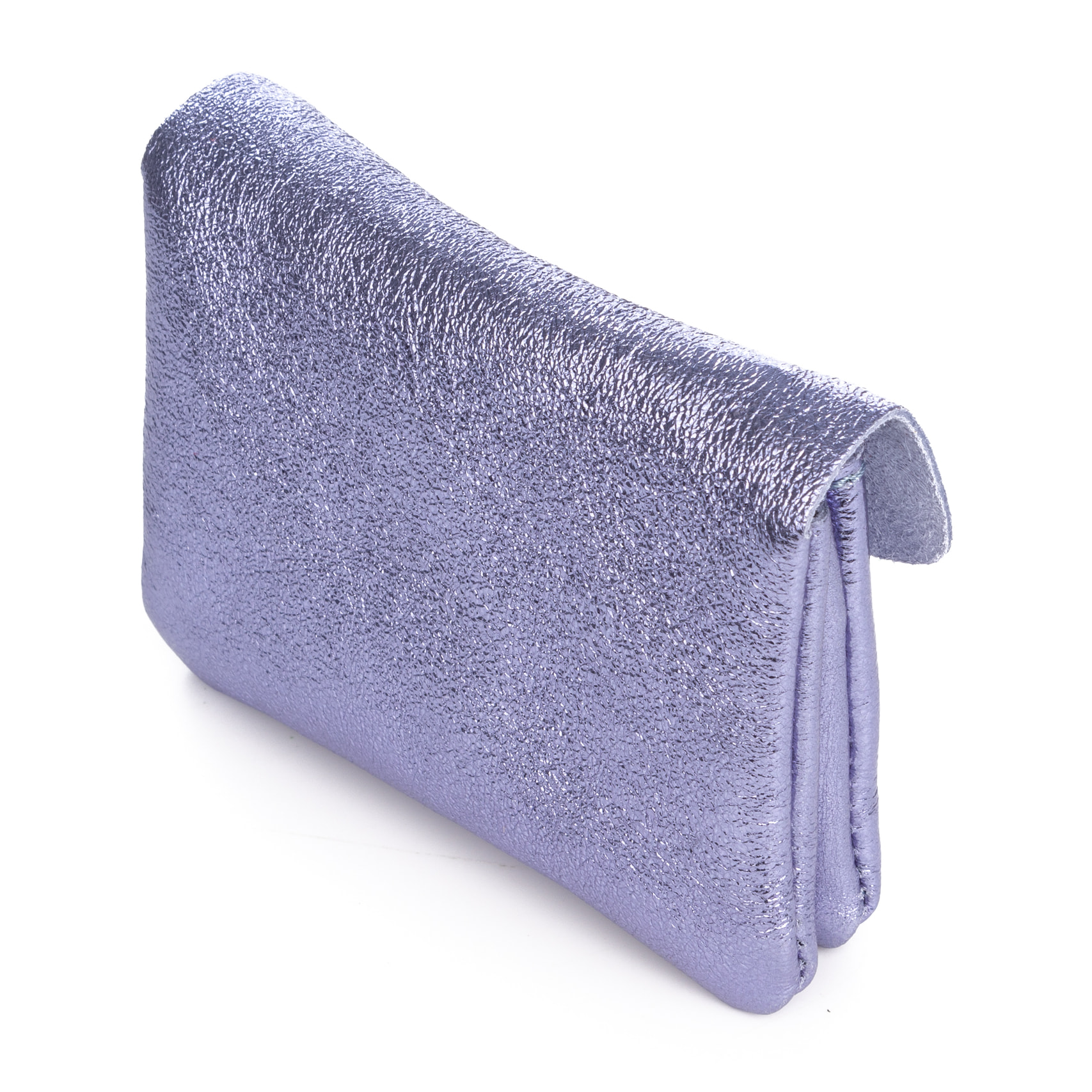 Alpignano monedero mujer. Piel auténtica Gamuza lacada brillante.